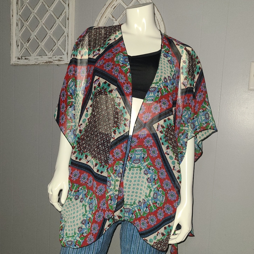 Band Of Gypsies Kimono Wrap Top Size M/L